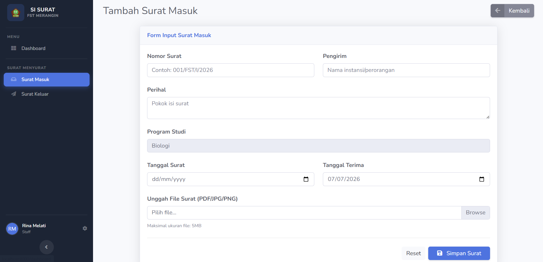 Sistem Informasi Surat FST Thumb 12
