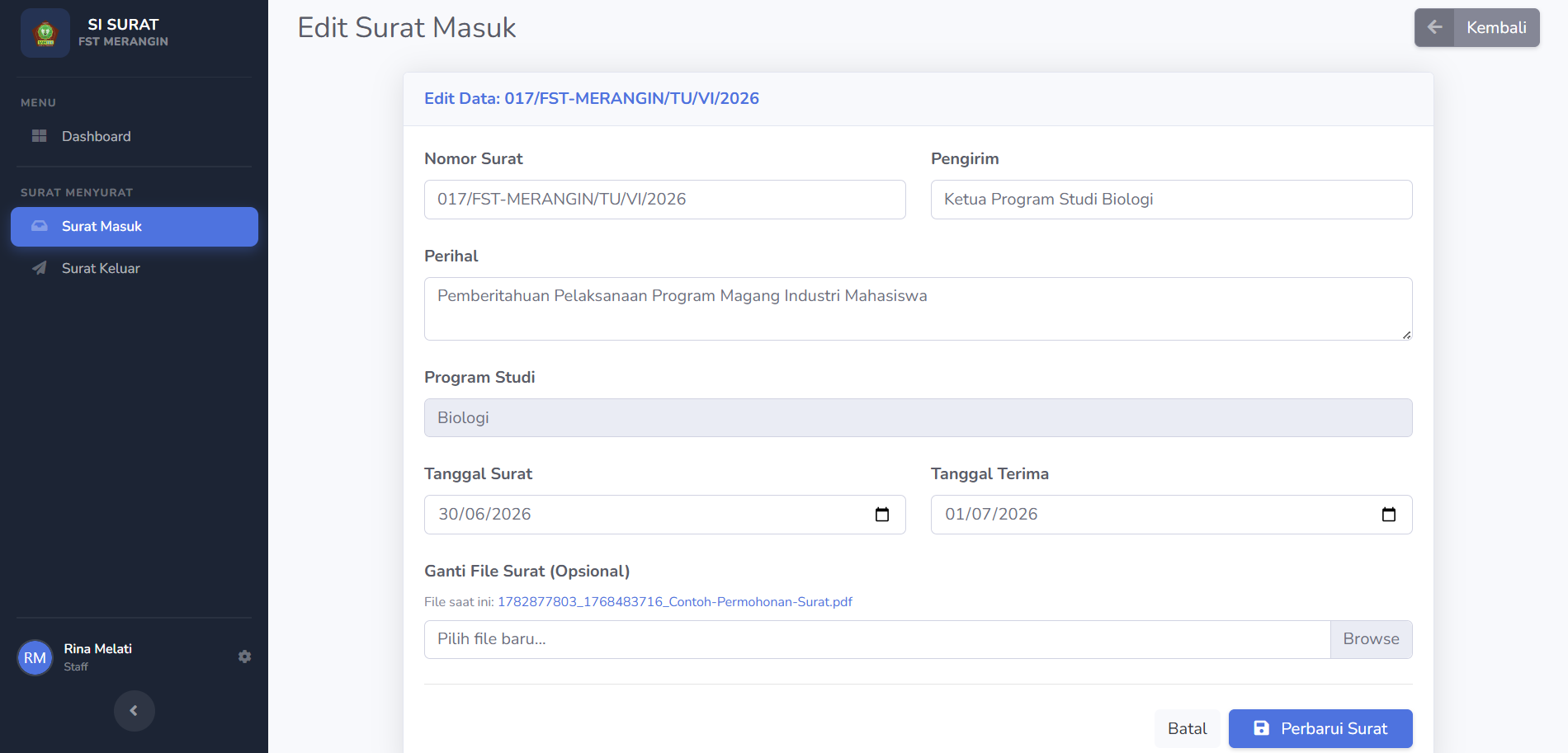Sistem Informasi Surat FST Thumb 13