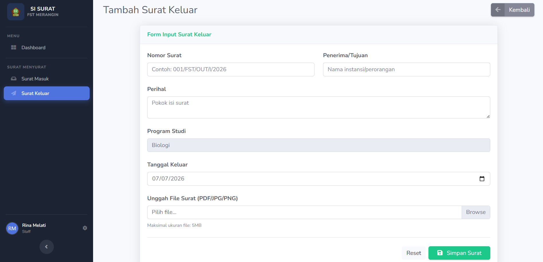 Sistem Informasi Surat FST Thumb 14