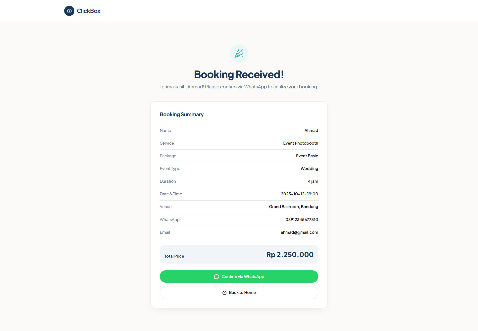 ClickBox - Booking a Photo Booth or Photobox Event Session Thumb 7