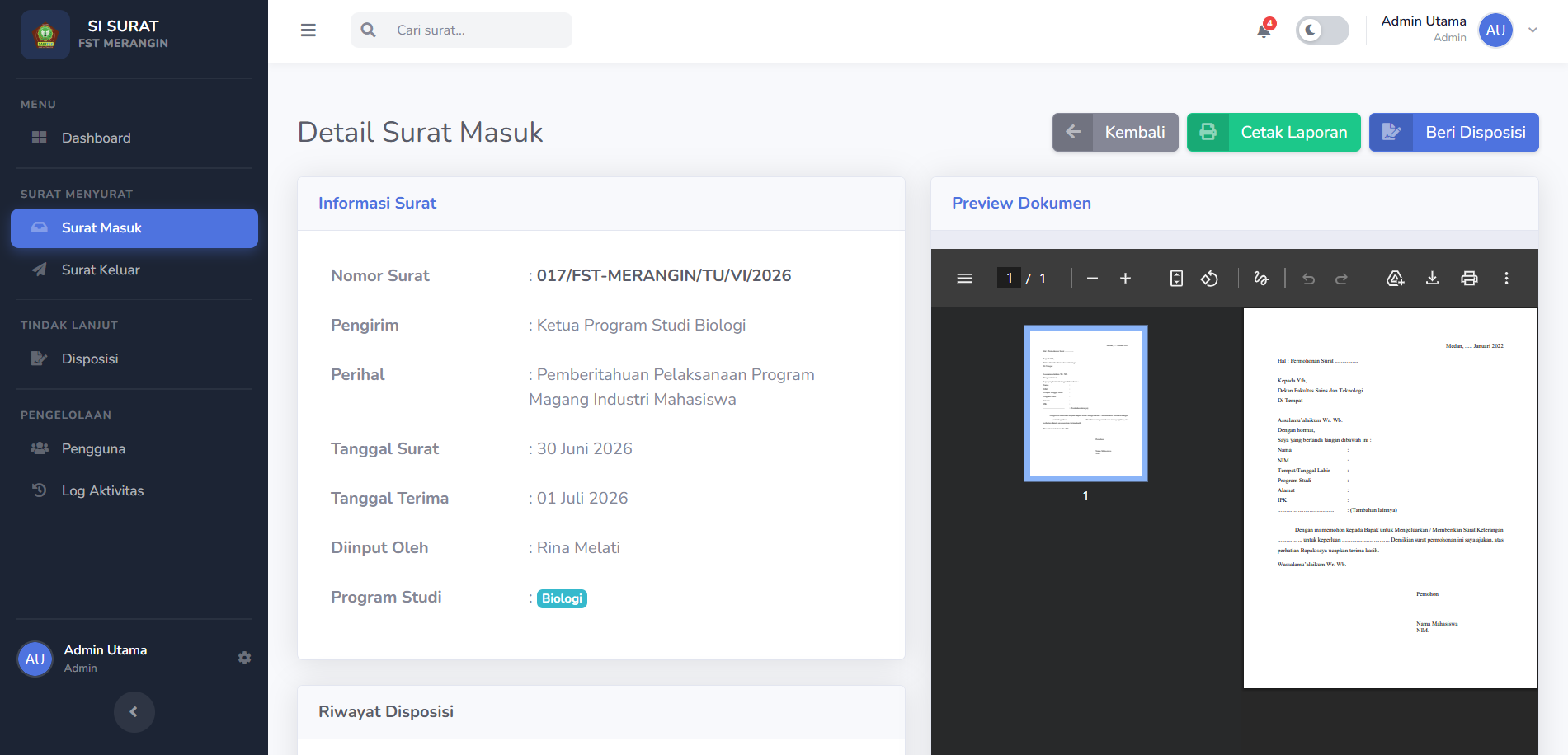 Sistem Informasi Surat FST Thumb 7